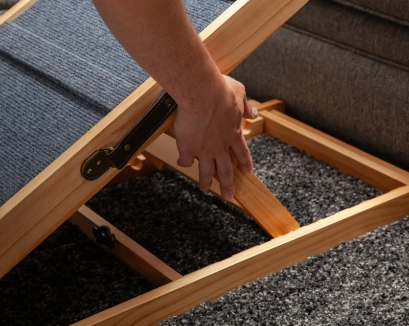 Dog-Proofer Indoor Pet Ramp designed to provide safe and easy access for pets to higher surfaces indoors, offering a durable and pet-friendly solution.