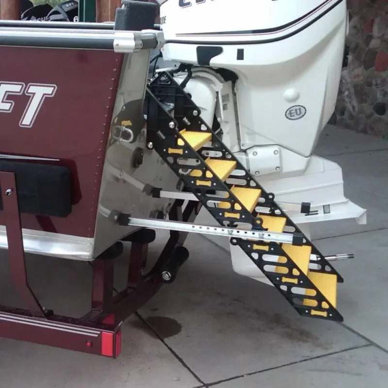 Fishing Boat Dog Ladder designed for safe and easy entry and exit for dogs on fishing boats, offering a sturdy and dog-friendly solution for water activities.