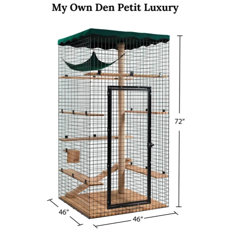 The Catio space is designed for both comfort and adventure, allowing cats to connect with nature while staying secure and protected